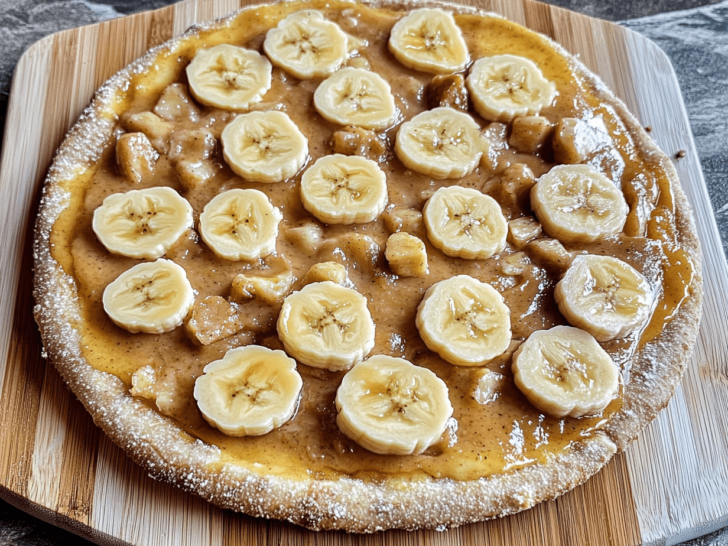 Banana and Peanut Butter Doggy Pizza for Dogs