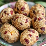 A plate of homemade Cranberry & Chicken Easter Day Egg Bites for Dogs, made with oats, cranberries, and chicken.