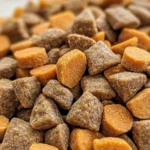 Bowl of homemade sweet potato and apple kibble dog treats made with wholesome ingredients and baked to crunchy perfection